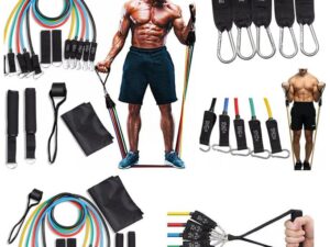 11Pcs/Set Yoga Tube Pull Ropes Resistance Bands Crossfit Training Elastic Bands Exercise Fitness Equipment