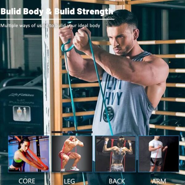 KipFit 5pcs Pull Up Bands, Resistance Bands, Pull Up Assistance Bands Set for Men & Women, Exercise Workout Bands for Working Out, Body Stretching, Physical Therapy, Muscle Training - Image 7